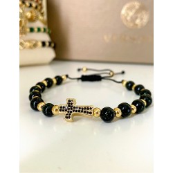 Bratara dama model deosebit cu piatra semipretioasa Piatra lunii si design special cruciulita