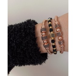 Set 3 bratari unisex modele deosebite cu margele si forme cu pietricele stralucitoare