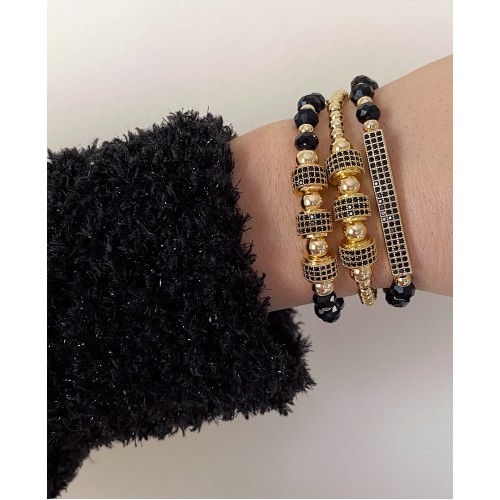 Set 3 bratari unisex modele deosebite cu margele si forme cu pietricele stralucitoare