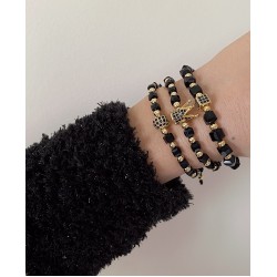 Set 3 bratari unisex modele deosebite cu margele si forme cu pietricele stralucitoare
