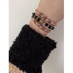 Set 3 bratari unisex modele deosebite cu margele si forme cu pietricele stralucitoare