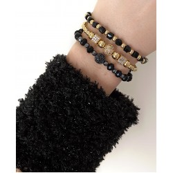 Set 3 bratari unisex modele deosebite cu margele si forme cu pietricele stralucitoare