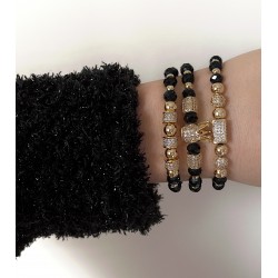Set 3 bratari unisex modele deosebite cu margele si forme cu pietricele stralucitoare