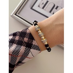 Set 3 bratari unisex modele deosebite cu margele si forme cu pietricele stralucitoare