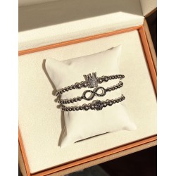 Set 3 bratari unisex modele deosebite cu margele si forme cu pietricele stralucitoare