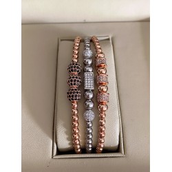 Set 3 bratari unisex modele deosebite cu margele si forme cu pietricele stralucitoare