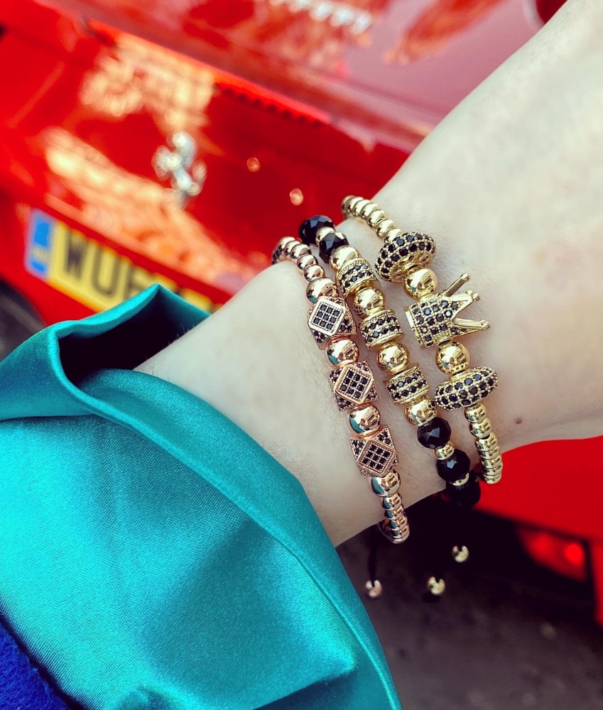 Set 3 bratari unisex modele deosebite cu margele si forme cu pietricele stralucitoare