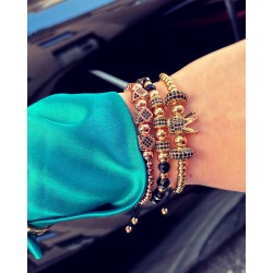 Set 3 bratari unisex modele deosebite cu margele si forme cu pietricele stralucitoare