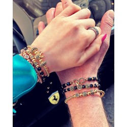 Set 3 bratari unisex modele deosebite cu margele si forme cu pietricele stralucitoare