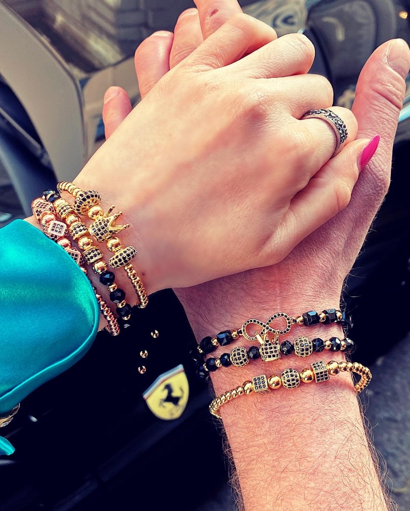 Set 3 bratari unisex modele deosebite cu margele si forme cu pietricele stralucitoare