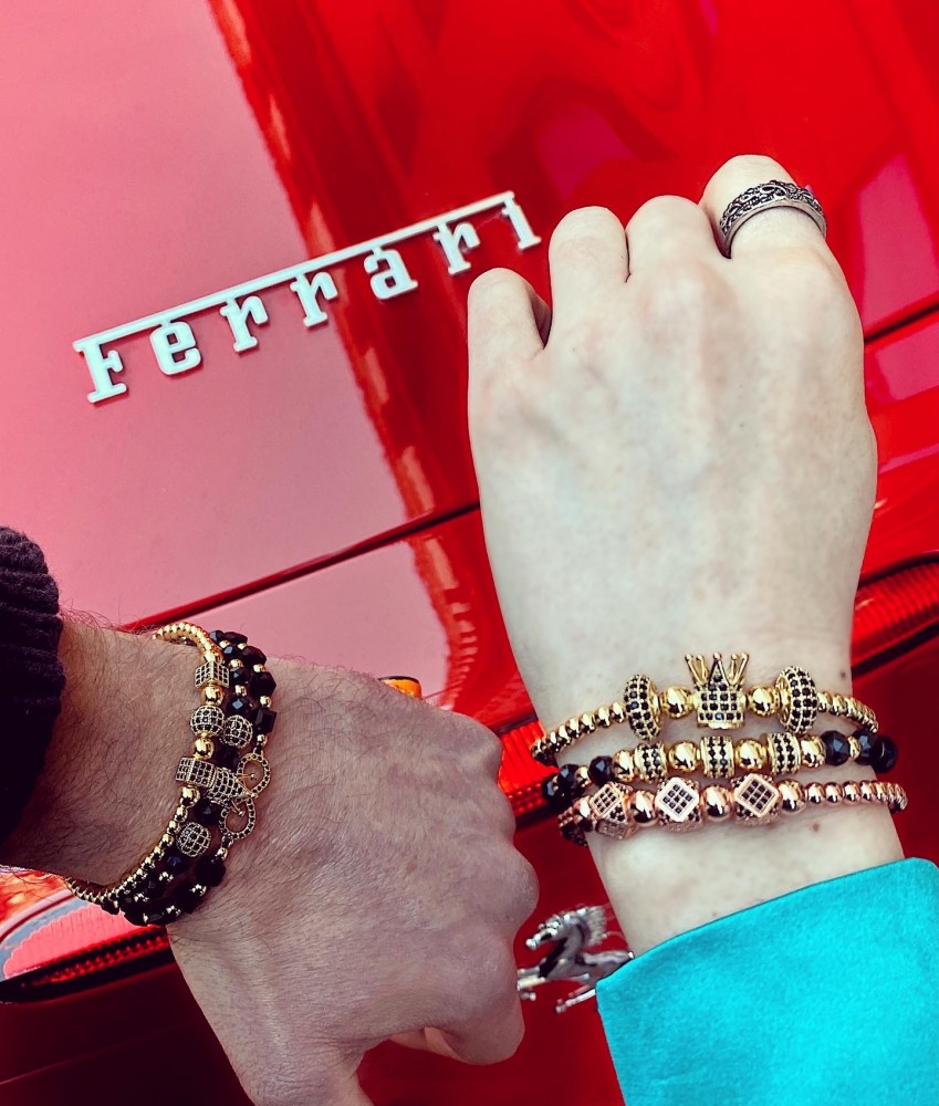 Set 3 bratari unisex modele deosebite cu margele si forme cu pietricele stralucitoare