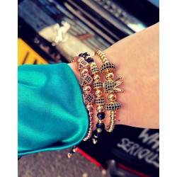 Set 3 bratari unisex modele deosebite cu margele si forme cu pietricele stralucitoare