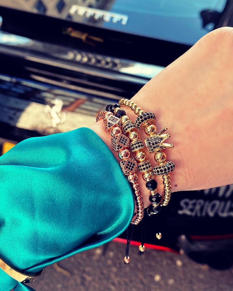 Set 3 bratari unisex modele deosebite cu margele si forme cu pietricele stralucitoare