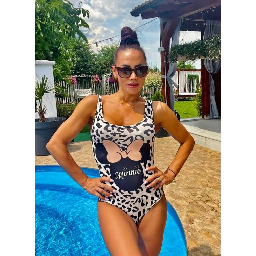 Body dama ieftin bumbac alb cu imprimeu Mm Print