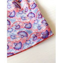 Pijama dama ieftina cu aspect satinat cu maieu si pantaloni scurti cu imprimeu Molly - Vibranta si Stilata