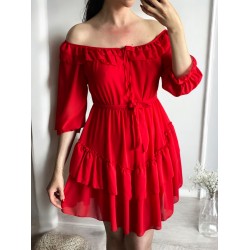 Rochie dama ieftina de zi scurta cu volanase - superba pentru orice ocazie!