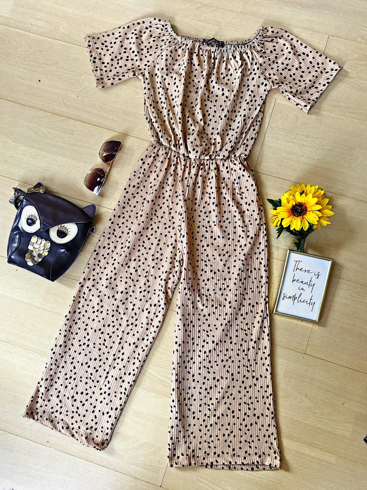 Salopeta dama lunga bej cu negru casual eleganta